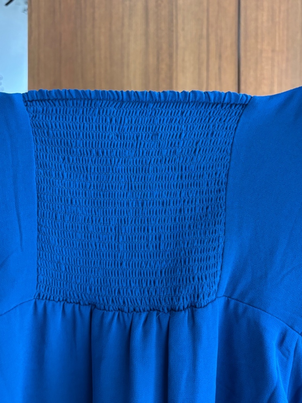 Aritzia Wilfred Emmylou Chiffon Squareneck Mini Dress Blue NWT Size 2 - Picture 13 of 16